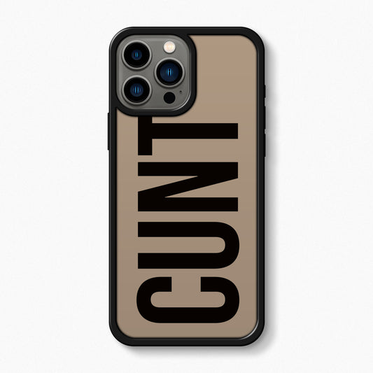 Cunt Coffee Brown Mag Safe Tough iPhone Case - Black